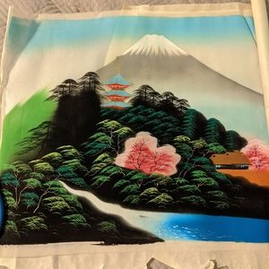 2 Vintage 1930's  New Hand Painted On Silk Pictures